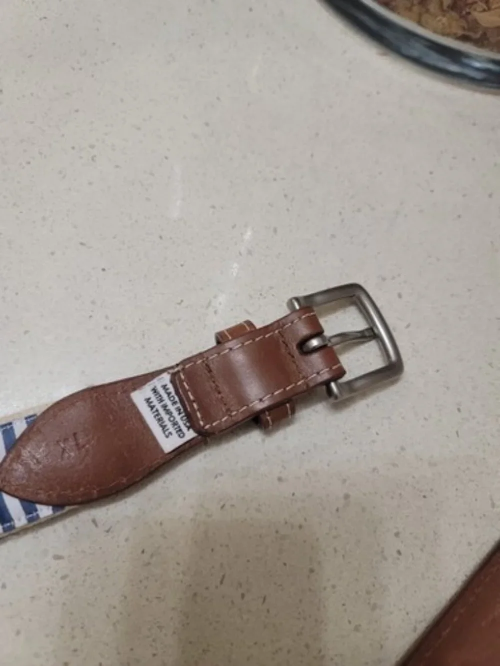 Peter Millar Sea Island Kids Xl Blue Stitched Belt